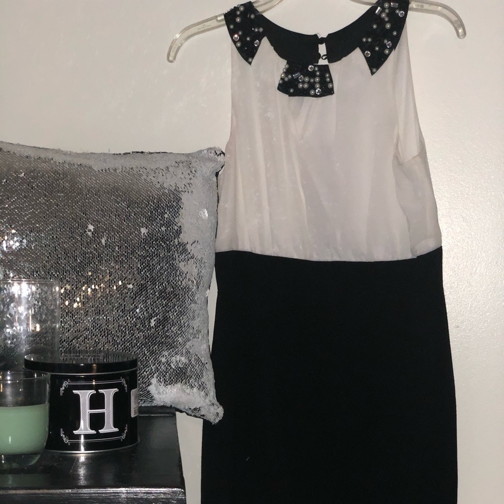 Black & White Halter Dress